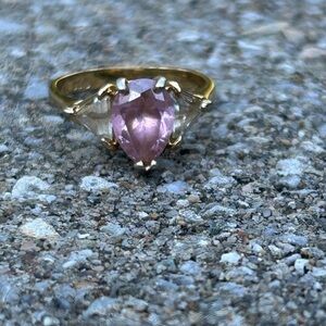 Pink Topaz Stone Ring Size